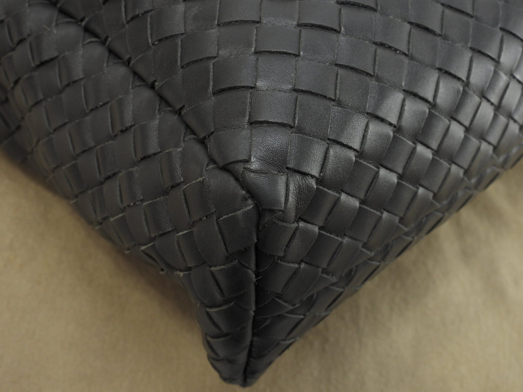 Bottega Veneta ventiquattrore Intrecciato in pelle grigia, cartella, ottime condizioni @B02225646Z