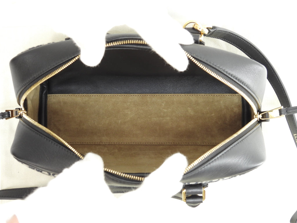 Loewe Amazona 23 Jacquard/Pelle grigio-blu Pochette con mini borsa a mano con tracolla (come nuova) @262147