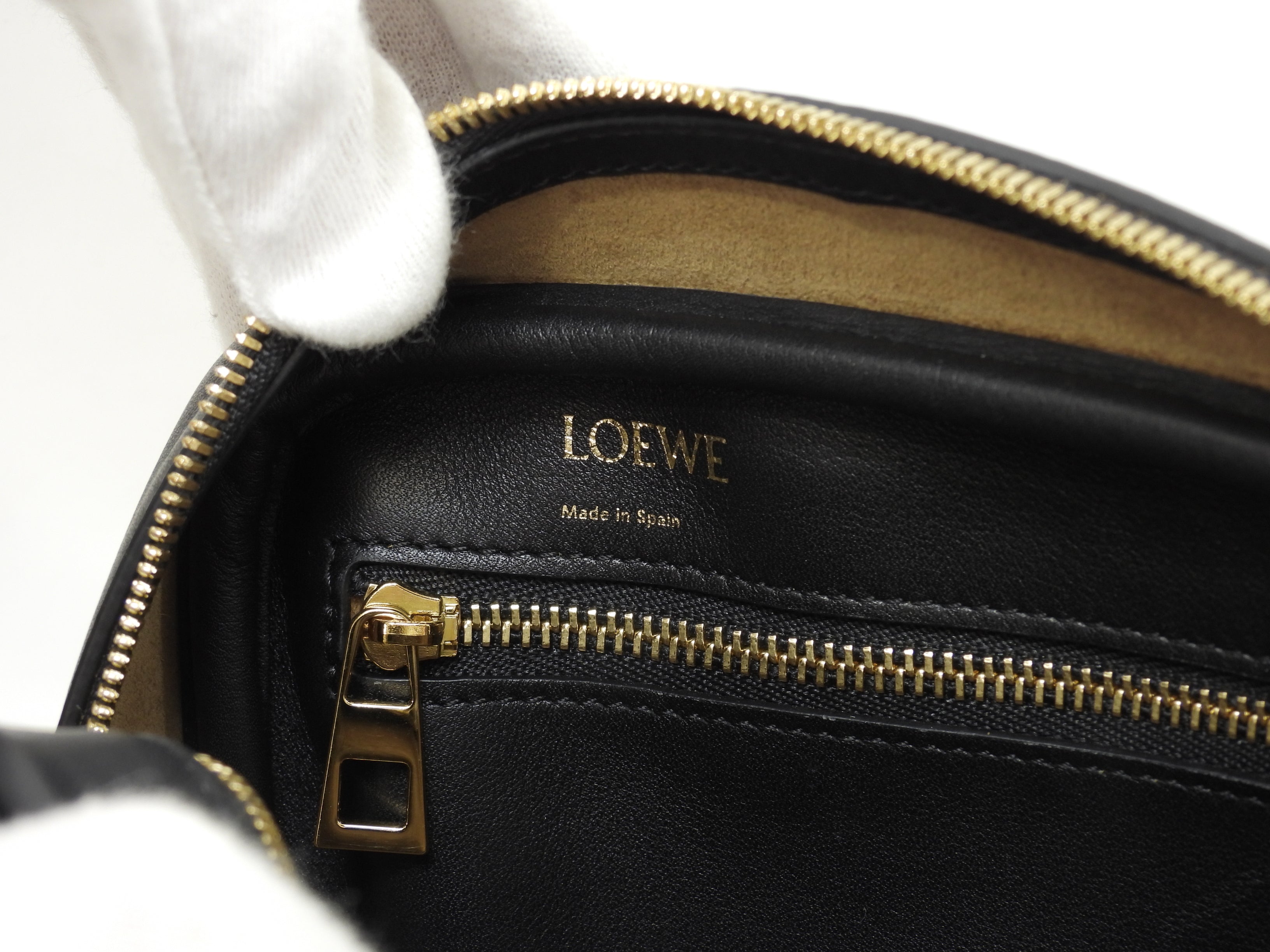 Loewe Amazona 23 Jacquard/Pelle grigio-blu Pochette con mini borsa a mano con tracolla (come nuova) @262147