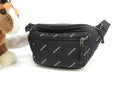 Marsupio Balenciaga Explorer in nylon nero con logo bianco @ 5