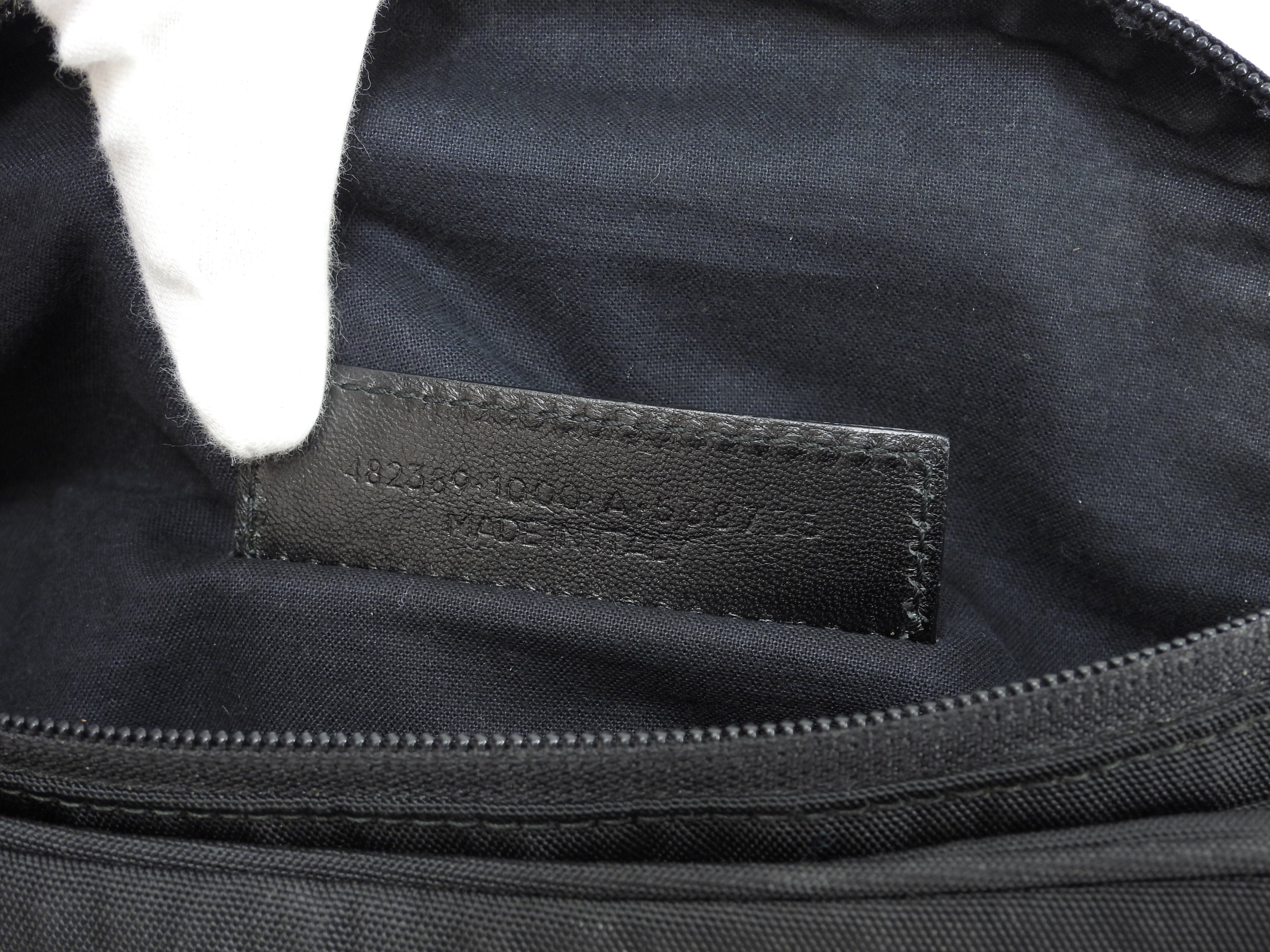 Balenciaga Marsupio Explorer Nylon nero con logo bianco @ 6