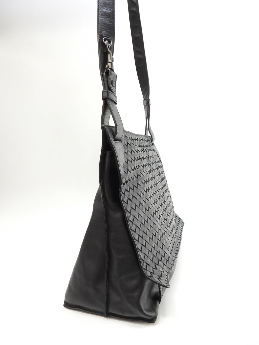 Bottega Veneta Borsa Messenger Intrecciato Pelle Nera Crossbody Uomo Bellissimo Articolo @ 242