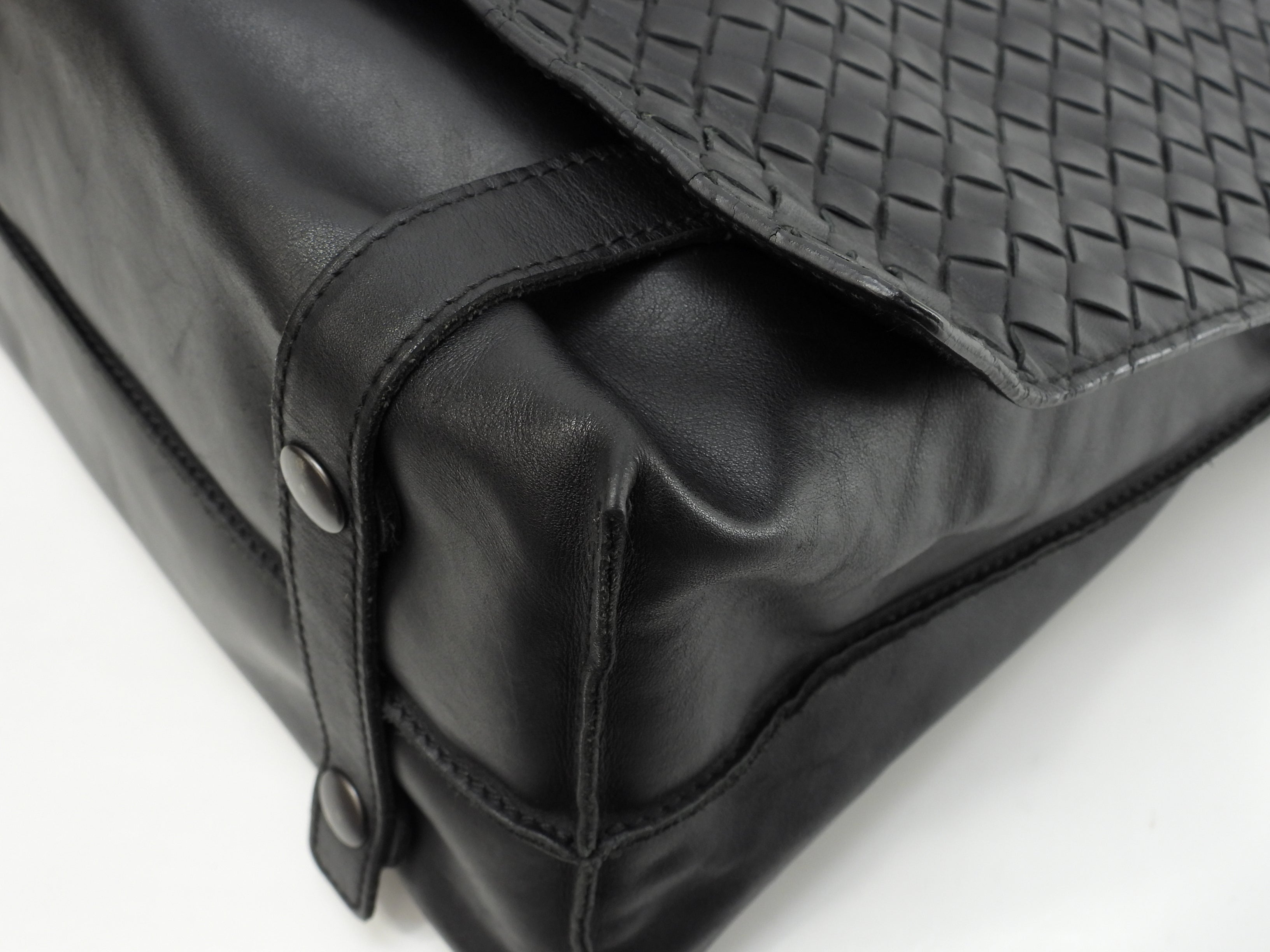 Bottega Veneta Borsa Messenger Intrecciato Pelle Nera Crossbody Uomo Bellissimo Articolo @ 242