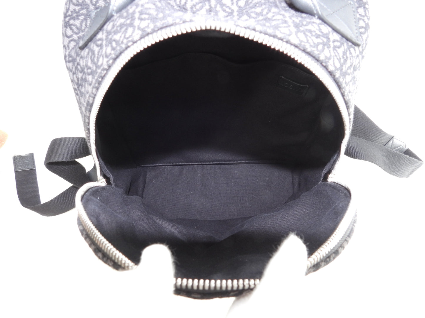LOEWE Zaino Anagram Jacquard Nero Grigio ZAINO UOMO Ottime Condizioni@822138