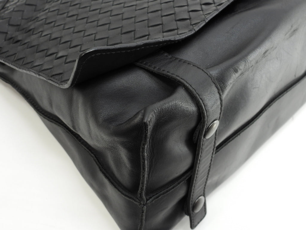 Bottega Veneta Borsa Messenger Intrecciato Pelle Nera Crossbody Uomo Bellissimo Articolo @ 242