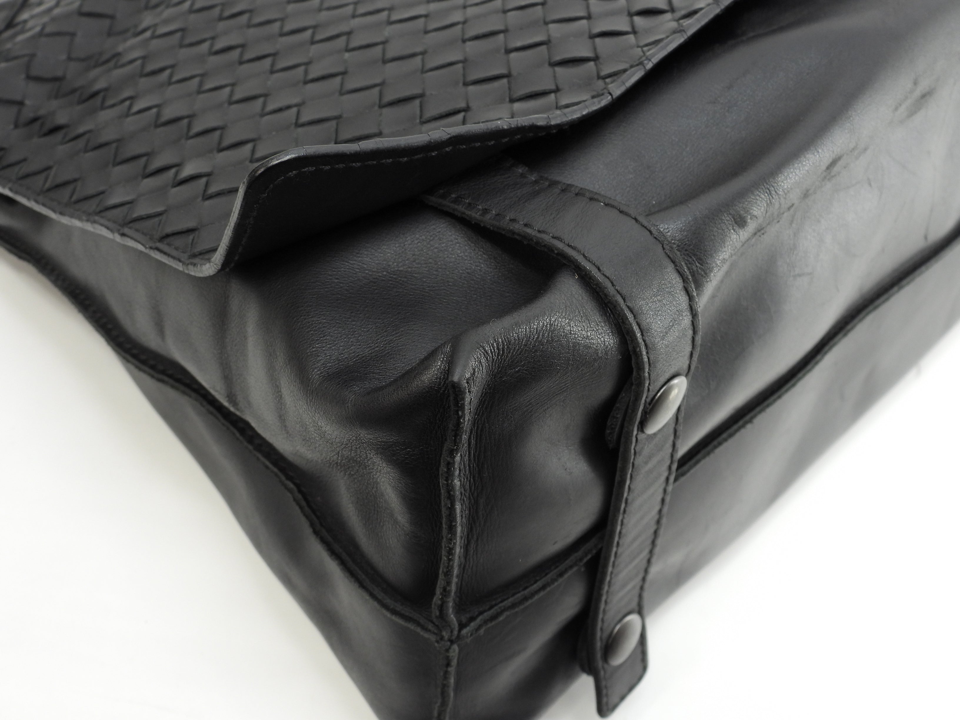 Bottega Veneta Borsa Messenger Intrecciato Pelle Nera Crossbody Uomo Bellissimo Articolo @ 242
