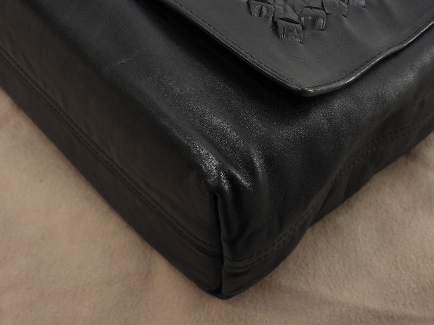 Bottega Veneta Borsa Messenger Coccodrillo/Pelle Nera Borsa a Tracolla@B00517184E