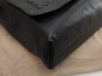 Bottega Veneta Borsa Messenger Coccodrillo/Pelle Nera Borsa a Tracolla@B00517184E