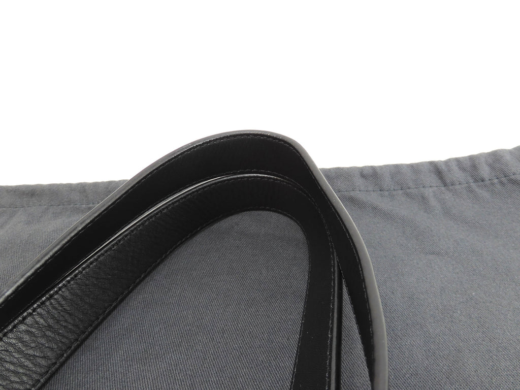 Berluti Château Conto/borsa tote sottile in pelle nera da uomo rarissima @U0147