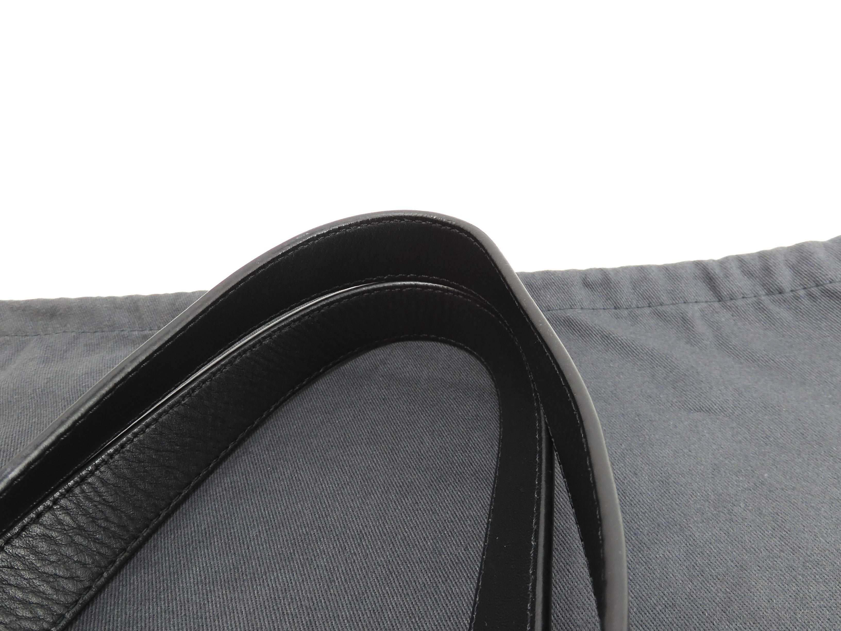 Berluti Château Conto/borsa tote sottile in pelle nera da uomo rarissima @U0147
