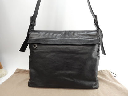 Bottega Veneta Borsa Messenger Coccodrillo/Pelle Nera Borsa a Tracolla@B00517184E