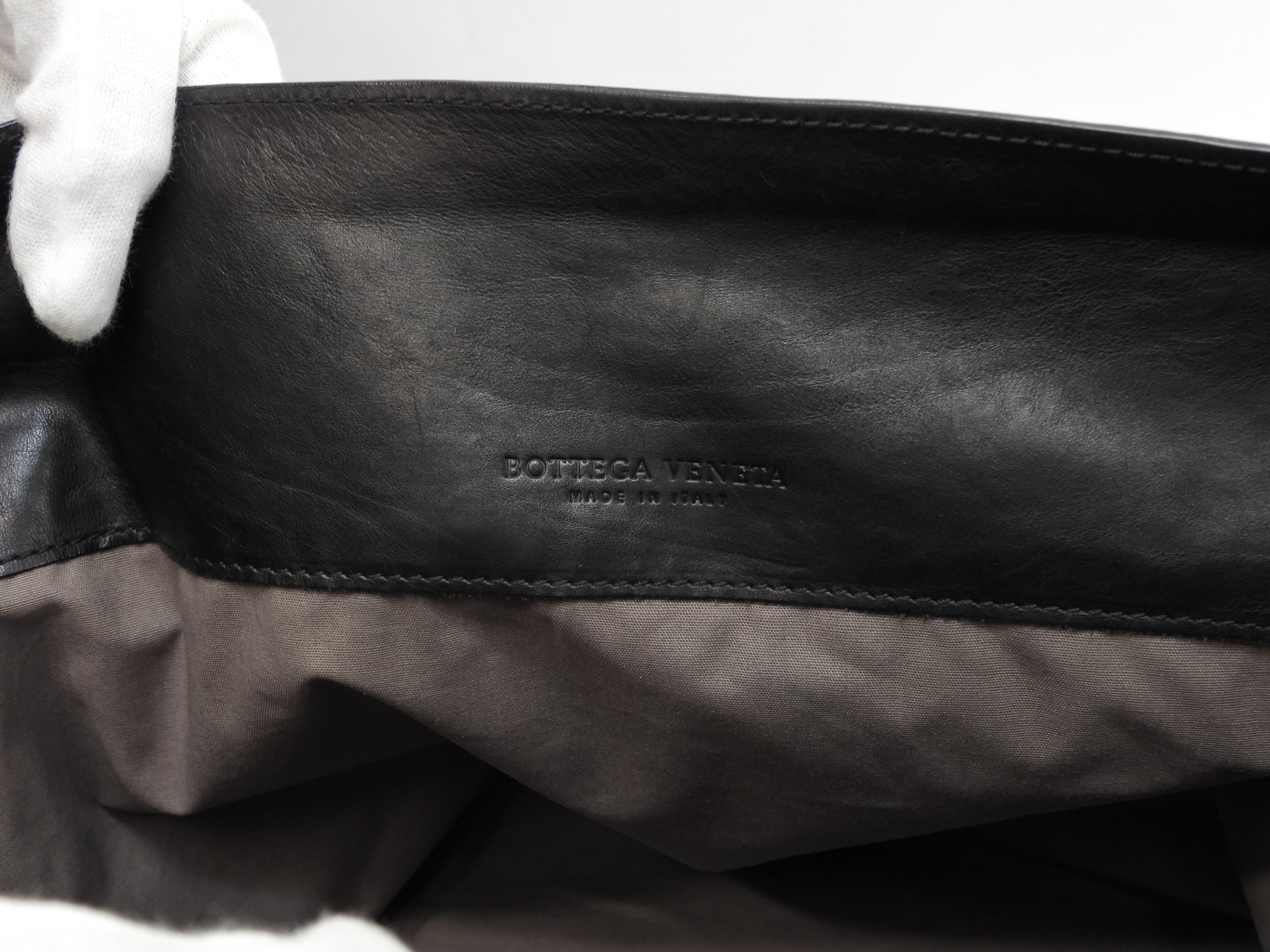 Bottega Veneta Borsa Messenger Coccodrillo/Pelle Nera Borsa a Tracolla@B00517184E