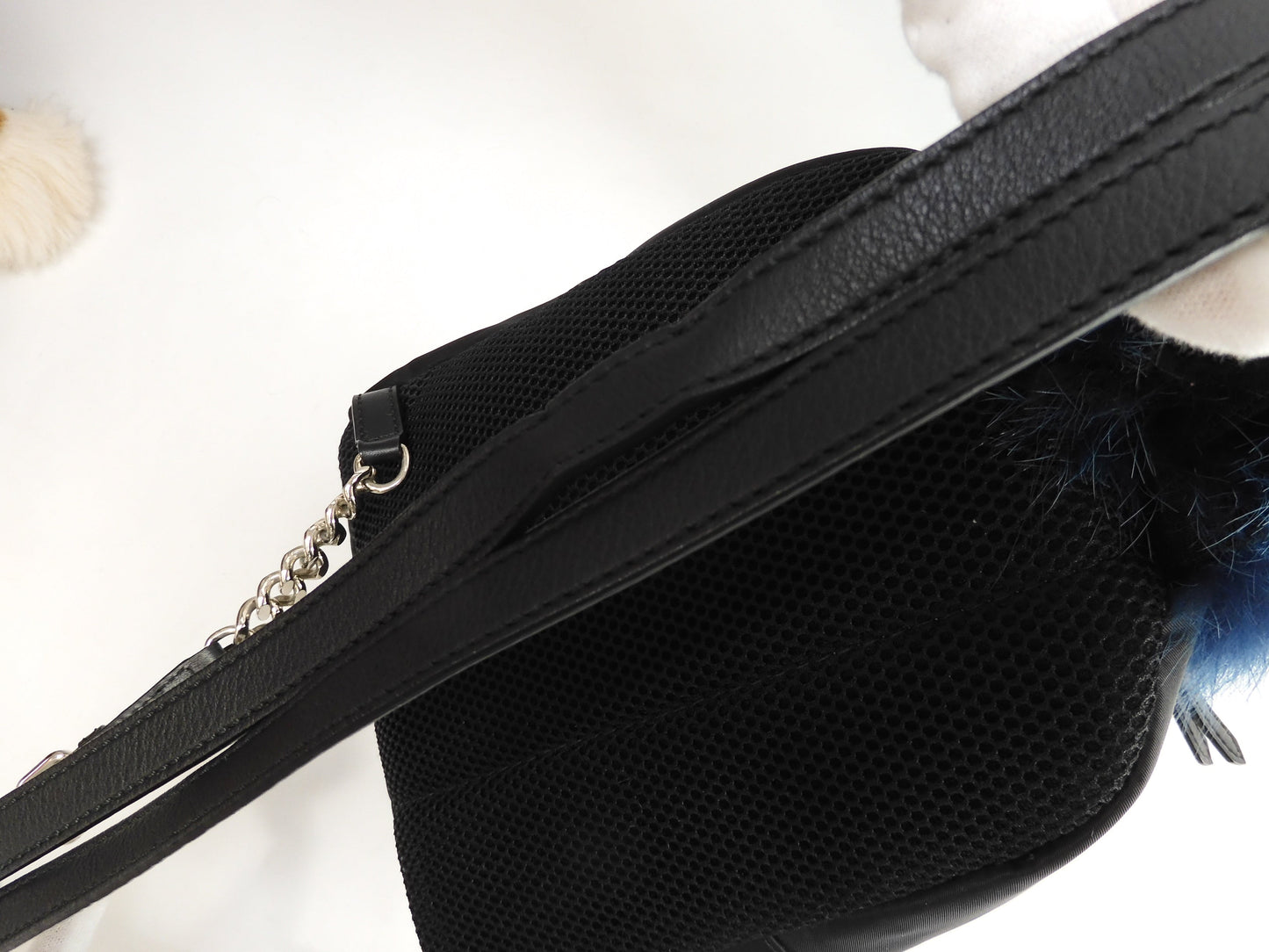 Fendi Zaino Piccolo Bag Bugs Mostro Nero Borsa a Sacco @ 20