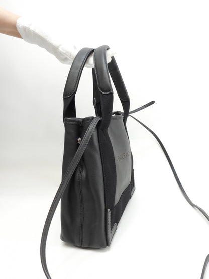 Balenciaga Navy Cabas XS in pelle nera, pochette mini borsa a mano, ottime condizioni @ 358