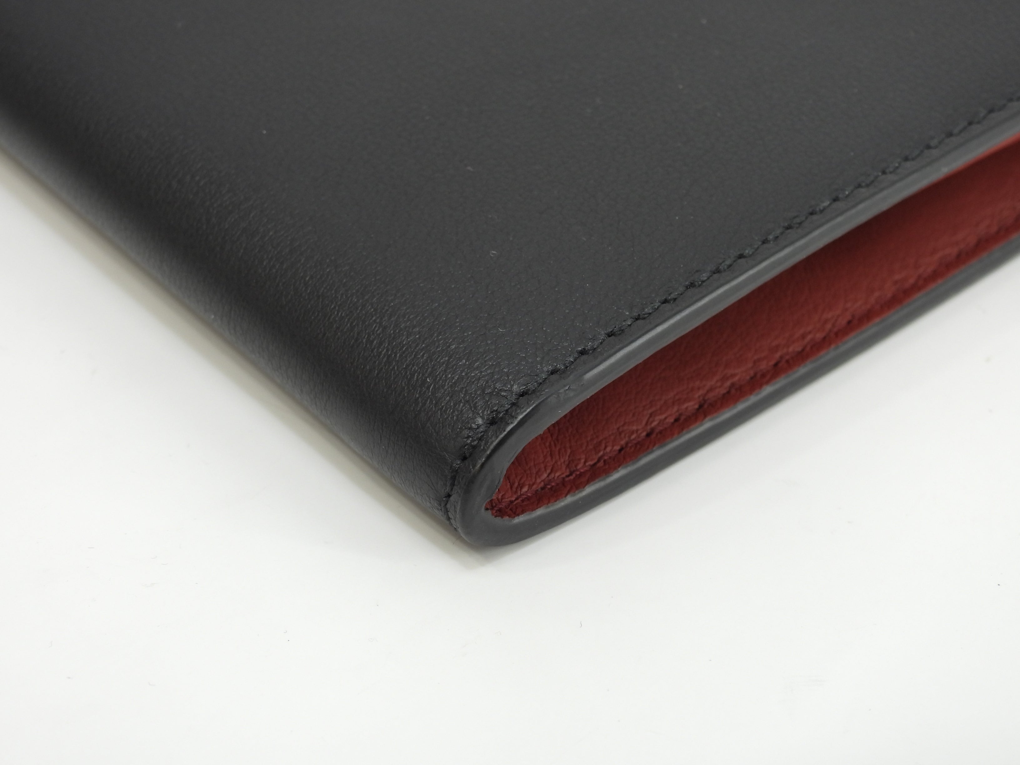 Salvatore Ferragamo Clutch Bag Logo a pois Pelle Nera Pochette Nuova @IY24A121 2