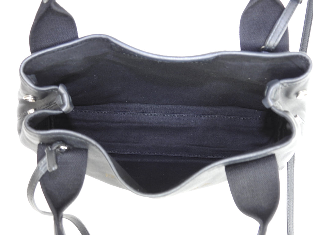 Balenciaga Navy Cabas XS in pelle nera, pochette mini borsa a mano, ottime condizioni @ 358