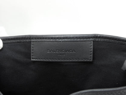 Balenciaga Navy Cabas XS in pelle nera, pochette mini borsa a mano, ottime condizioni @ 358