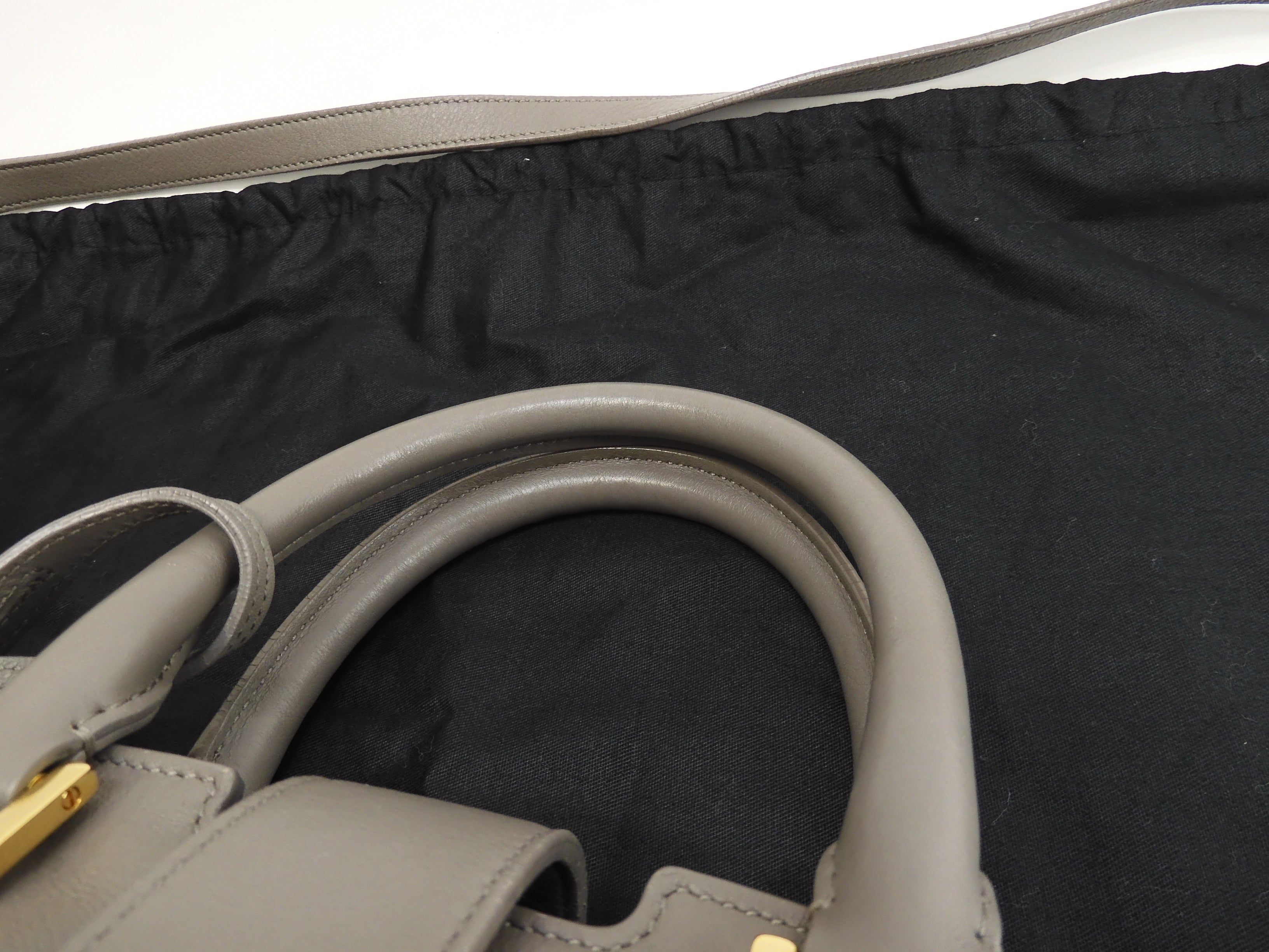 Saint Laurent Cabas Small YSL in pelle grigia Borsa a mano Classic YSL Cabas @ 75