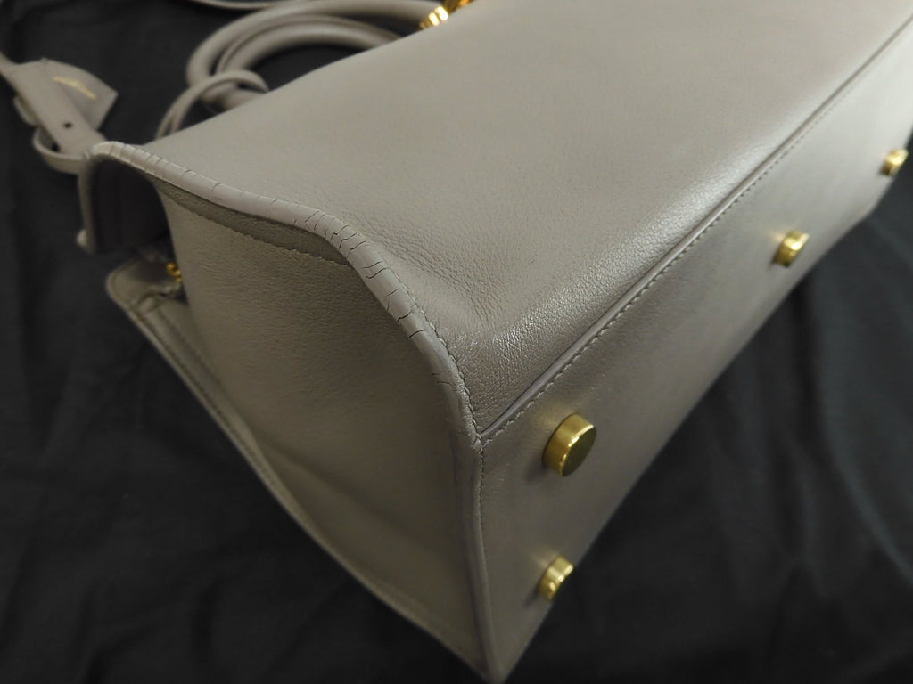 Saint Laurent Cabas Small YSL in pelle grigia Borsa a mano Classic YSL Cabas @ 75