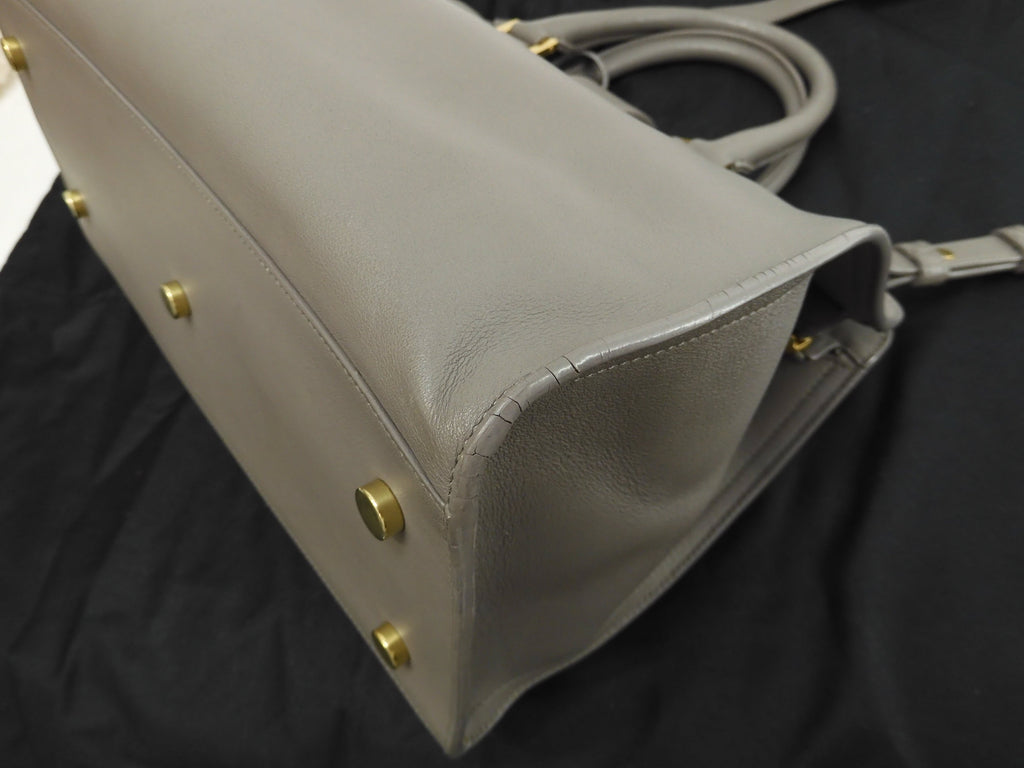 Saint Laurent Cabas Small YSL in pelle grigia Borsa a mano Classic YSL Cabas @ 75