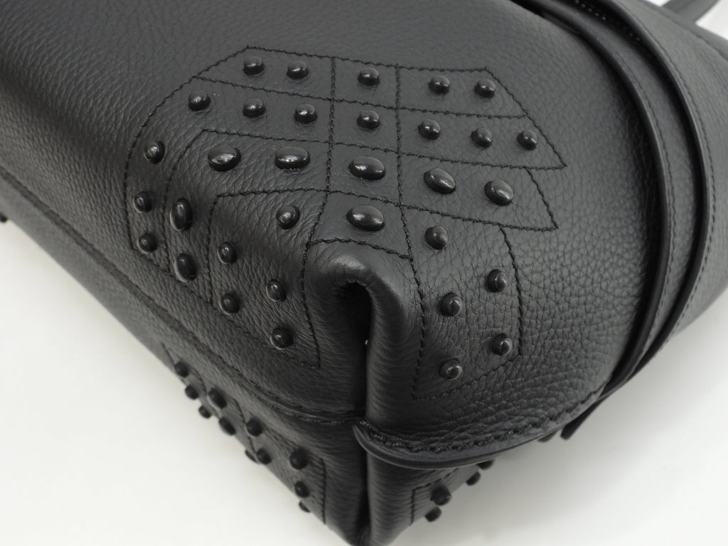 Tod's borsa a mano con tracolla Gommini Small in pelle nera, pochette, nuovo con etichette@2