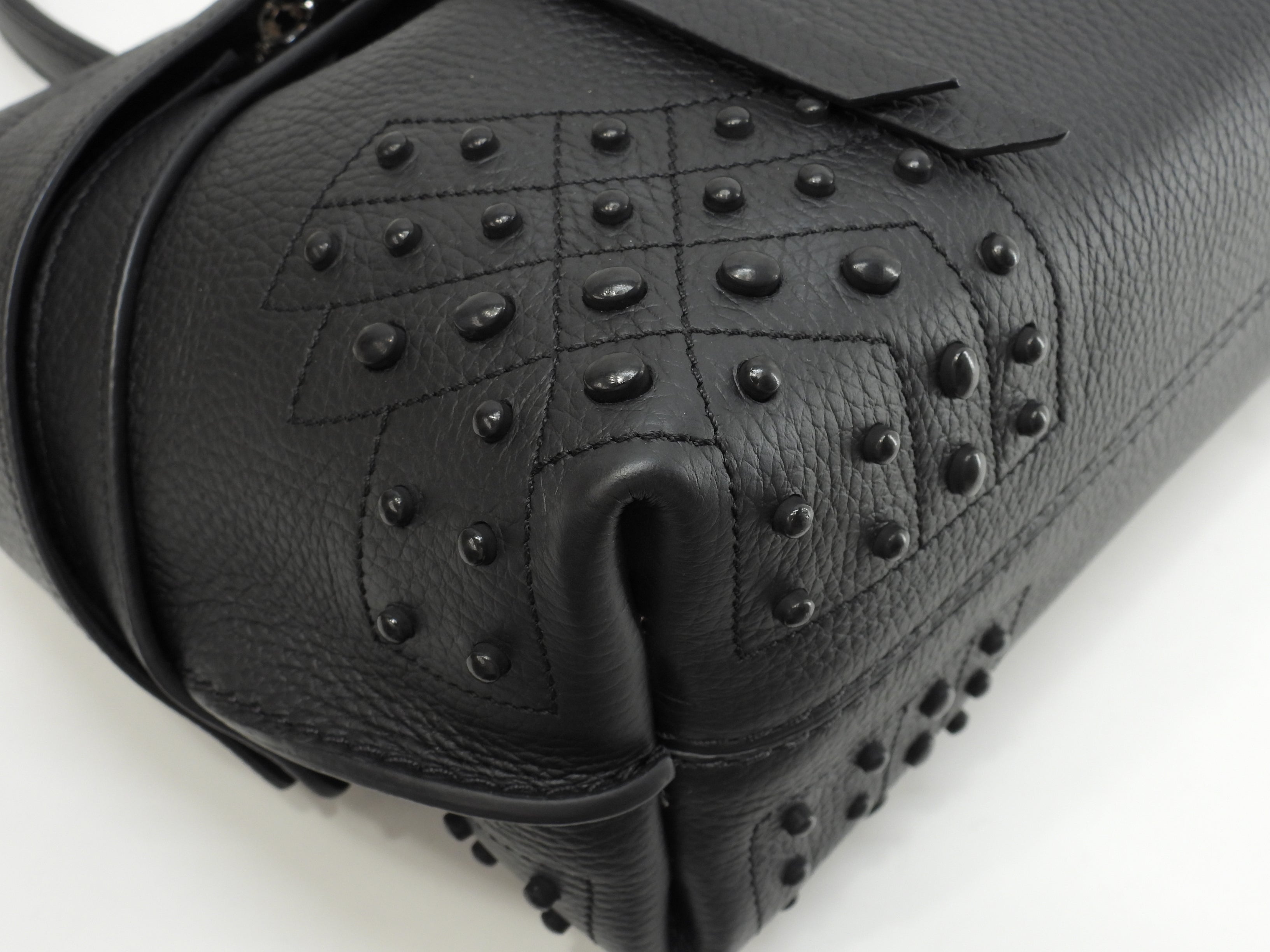 Tod's borsa a mano con tracolla Gommini Small in pelle nera, pochette, nuovo con etichette@2