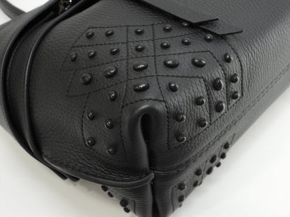 Tod's borsa a mano con tracolla Gommini Small in pelle nera, pochette, nuovo con etichette@2