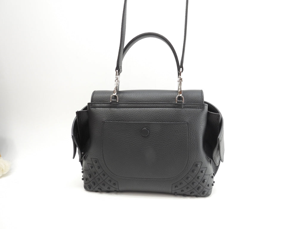 Tod's borsa a mano con tracolla Gommini Small in pelle nera, pochette, nuovo con etichette@2