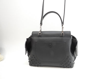 Tod's borsa a mano con tracolla Gommini Small in pelle nera, pochette, nuovo con etichette@2