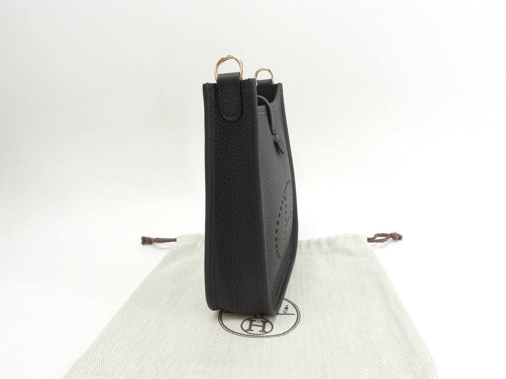 エルメス エヴリンTPM トリヨンクレマンス 黒灰 ポシェットバッグ ゴールド金具 新品@W