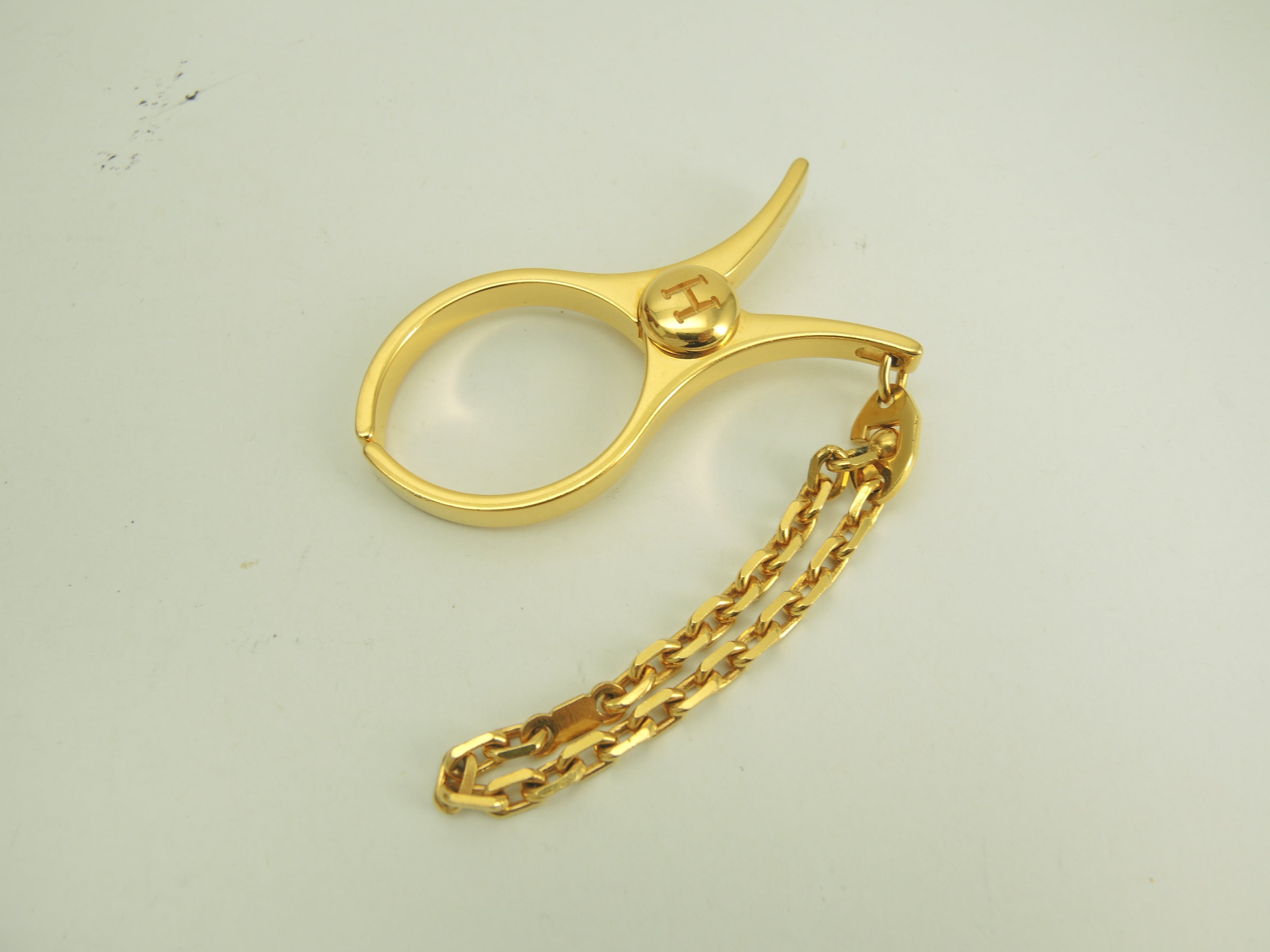 エルメス バッグチャーム フィルー ゴールド キーリング グローブホルダー 美品@ 11
