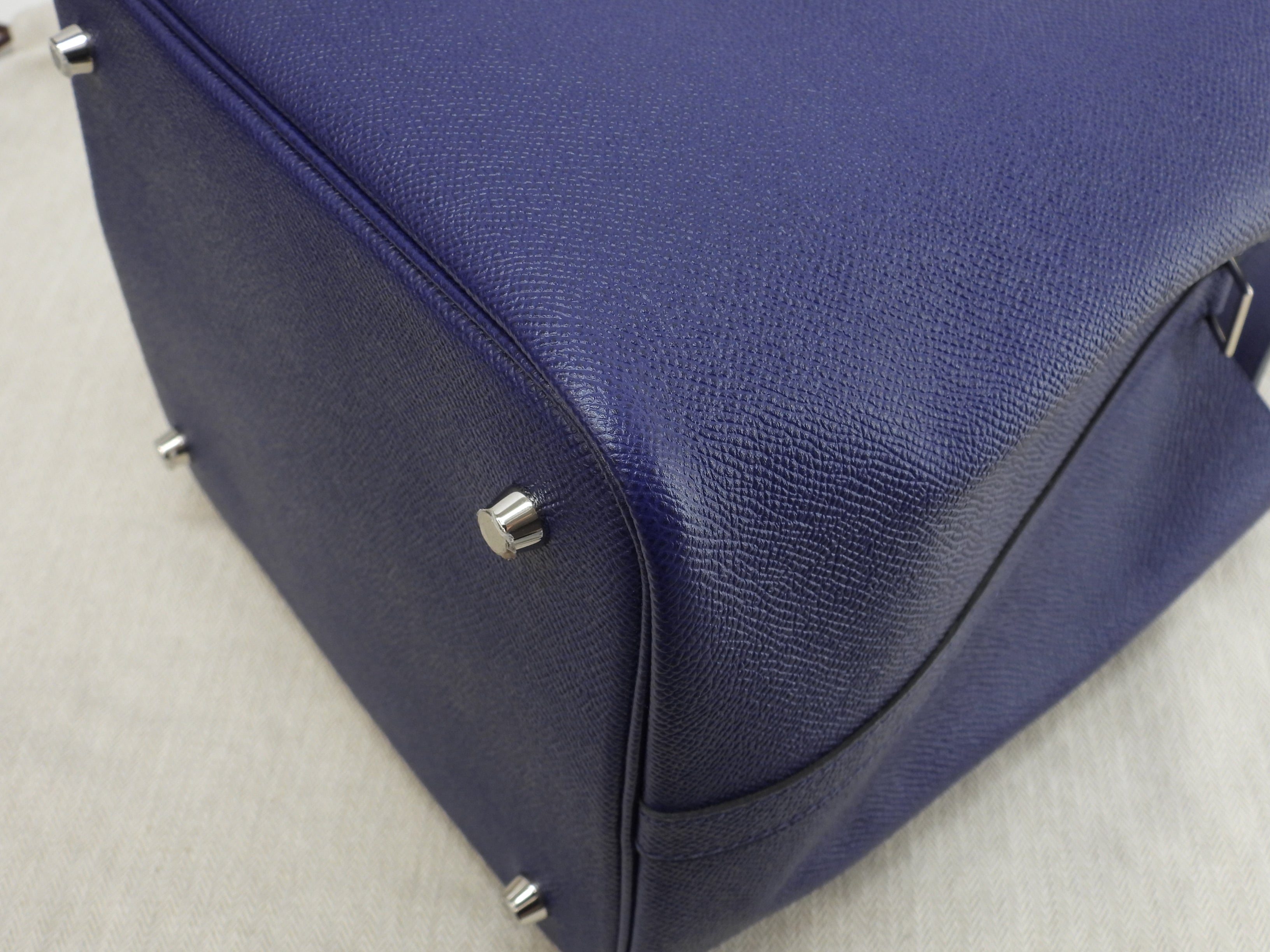 Hermès Picotin Lock MM Tressage Epsom Blu Borsa a mano Shopper @D
