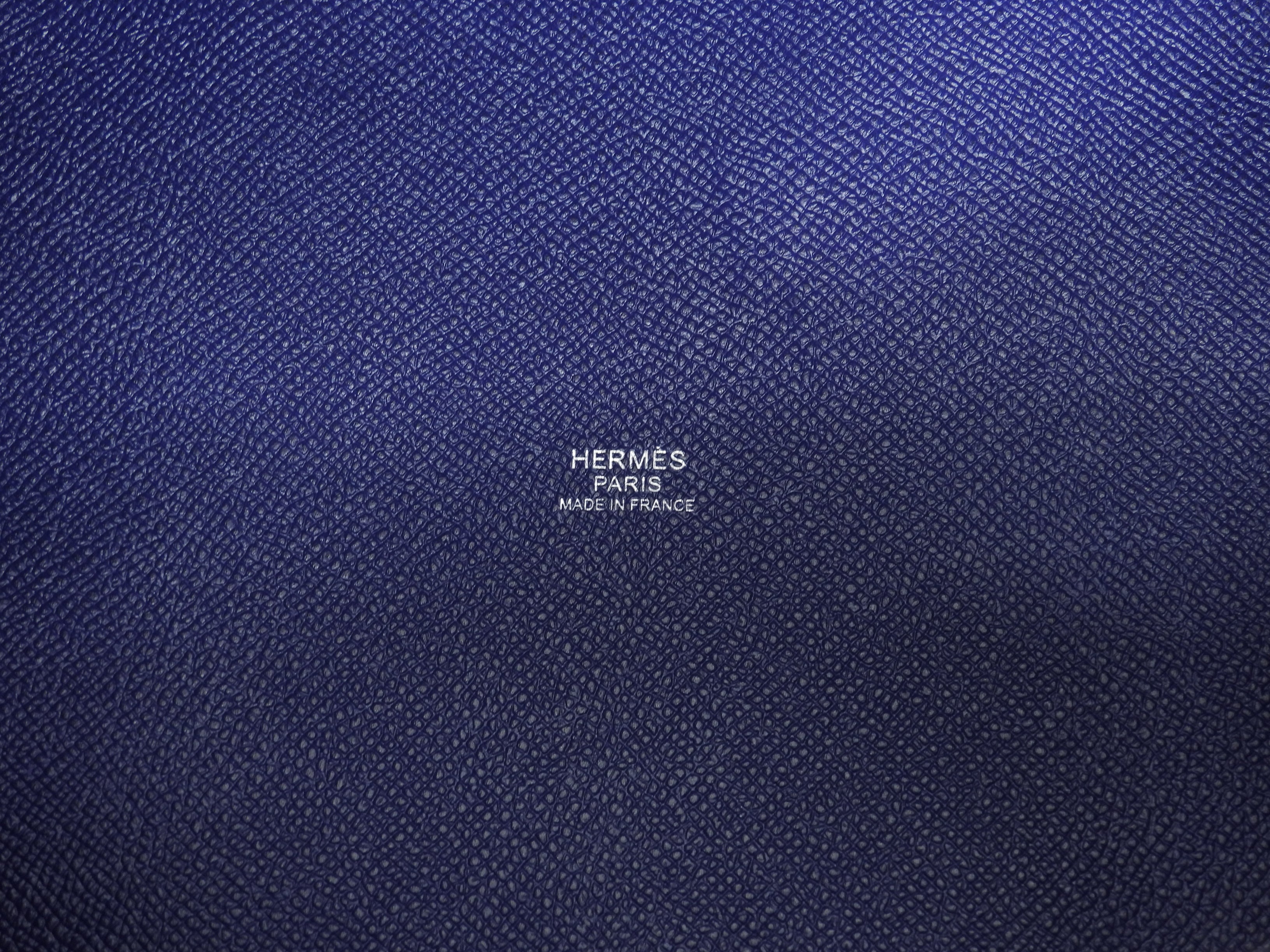 Hermès Picotin Lock MM Tressage Epsom Blu Borsa a mano Shopper @D