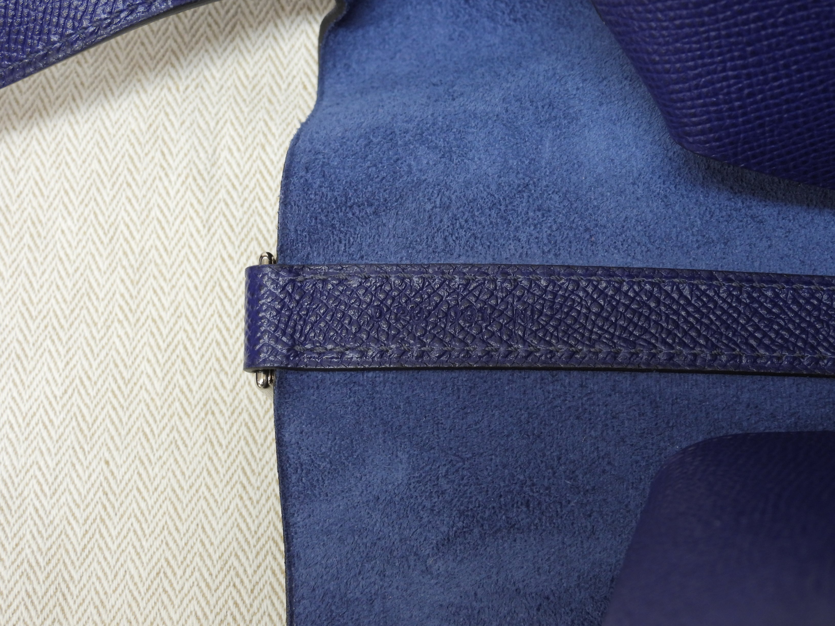 Hermès Picotin Lock MM Tressage Epsom Blu Borsa a mano Shopper @D