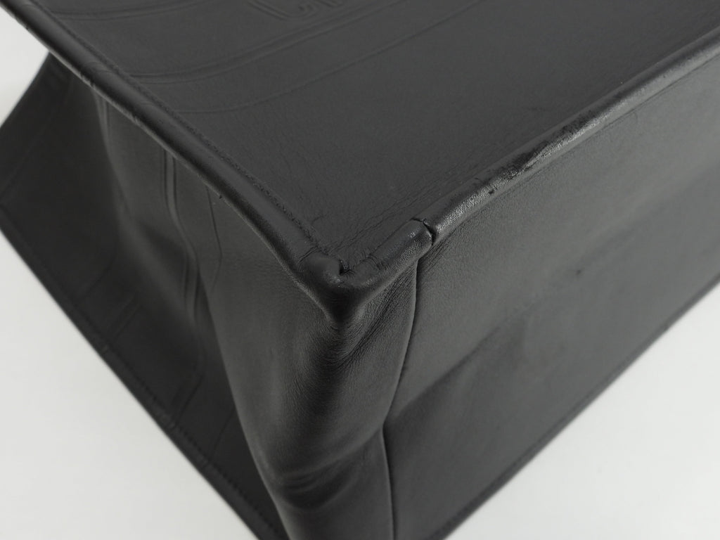 Borsa a mano Christian Dior Book Tote media in pelle nera, condizioni eccellenti@62-MA-0292
