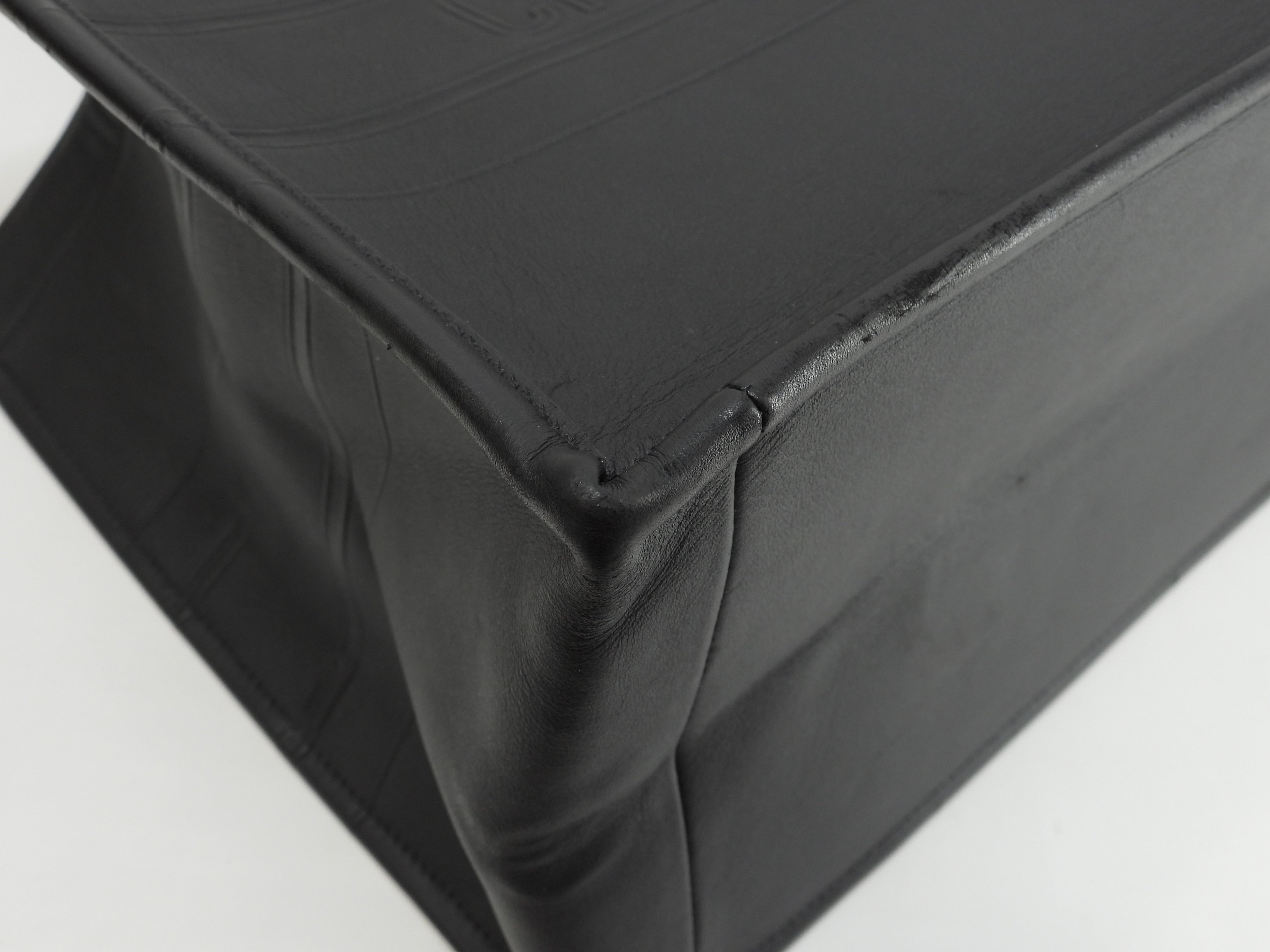 Borsa a mano Christian Dior Book Tote media in pelle nera, condizioni eccellenti@62-MA-0292