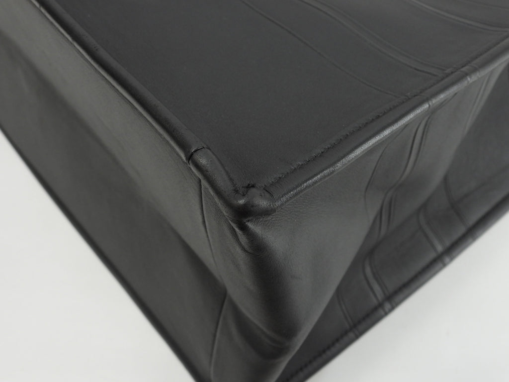 Borsa a mano Christian Dior Book Tote media in pelle nera, condizioni eccellenti@62-MA-0292