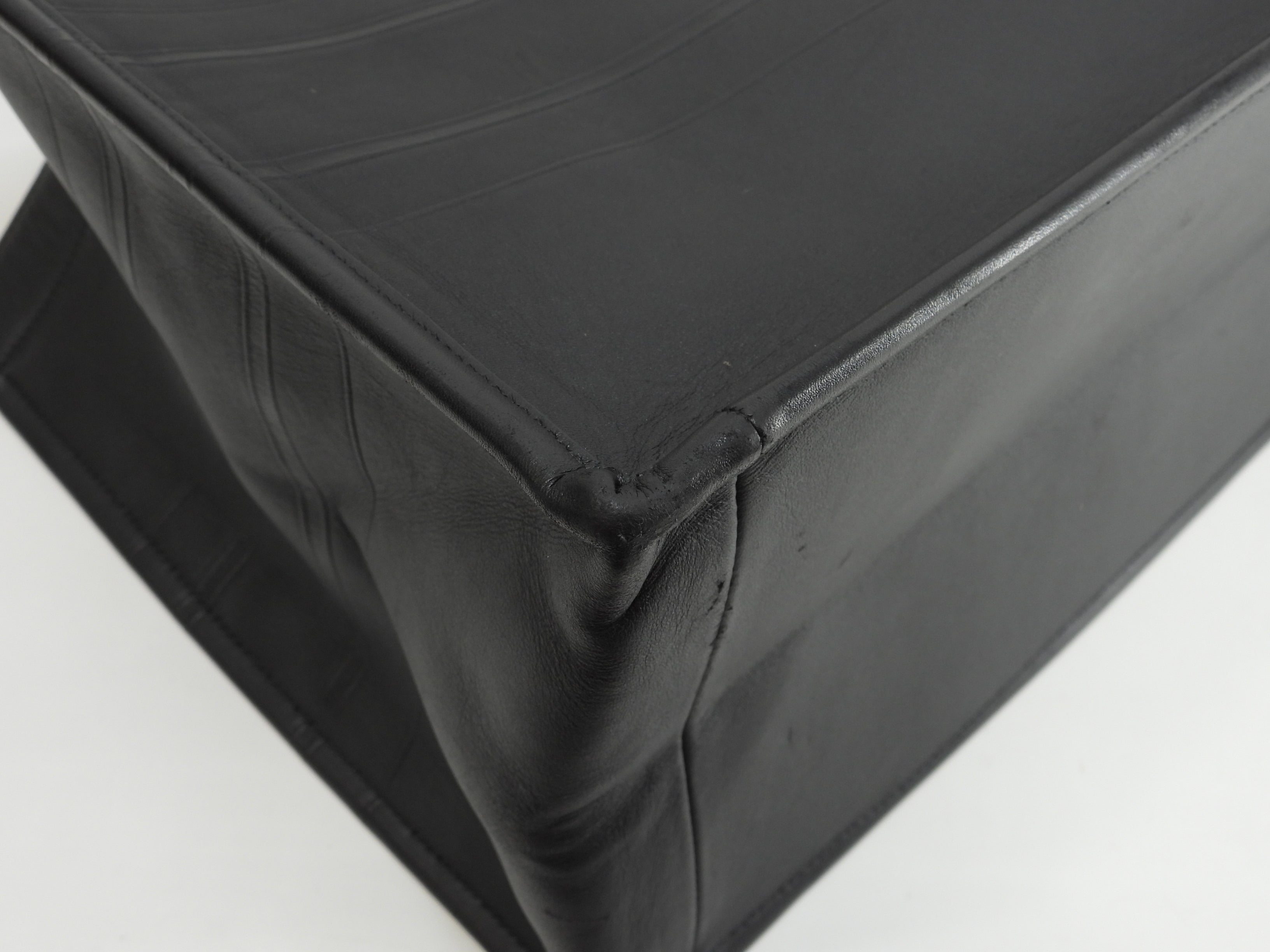 Borsa a mano Christian Dior Book Tote media in pelle nera, condizioni eccellenti@62-MA-0292