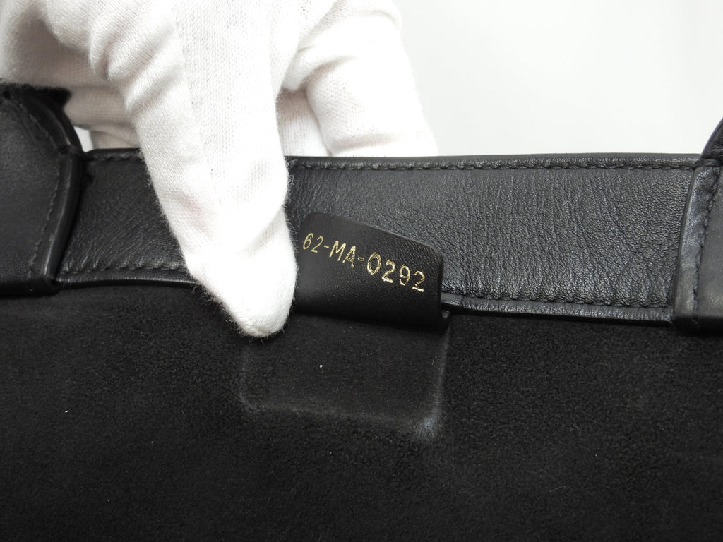 Borsa a mano Christian Dior Book Tote media in pelle nera, condizioni eccellenti@62-MA-0292