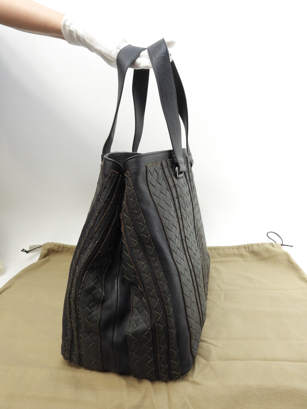 Bottega Veneta Borsa Tote Intrecciato Pelle Blu-Verde Borsa a mano da uomo Come nuova@B05092977D