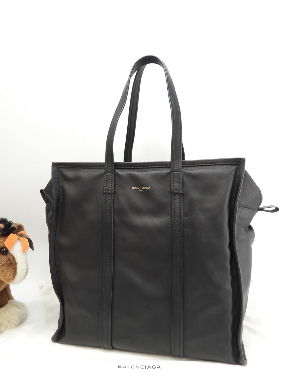 Borsa tote grande Balenciaga Bazar Shopper in pelle nera da uomo, usata, come nuova@ 1