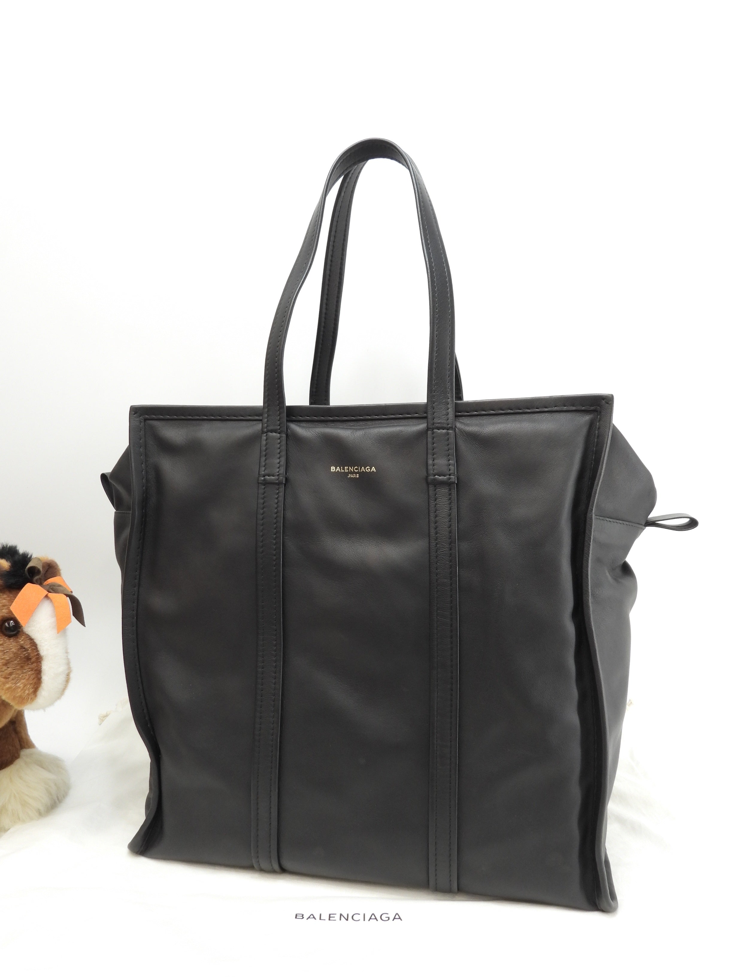 Borsa tote grande Balenciaga Bazar Shopper in pelle nera da uomo, usata, come nuova@ 1