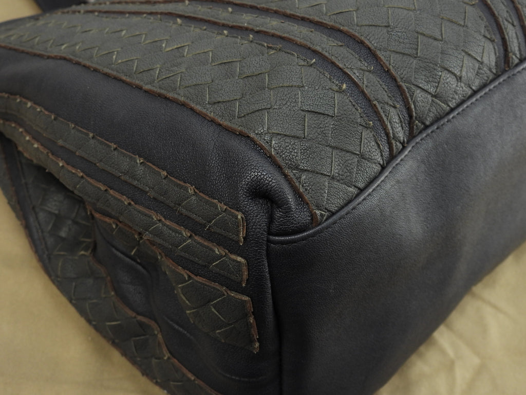 Bottega Veneta Borsa Tote Intrecciato Pelle Blu-Verde Borsa a mano da uomo Come nuova@B05092977D