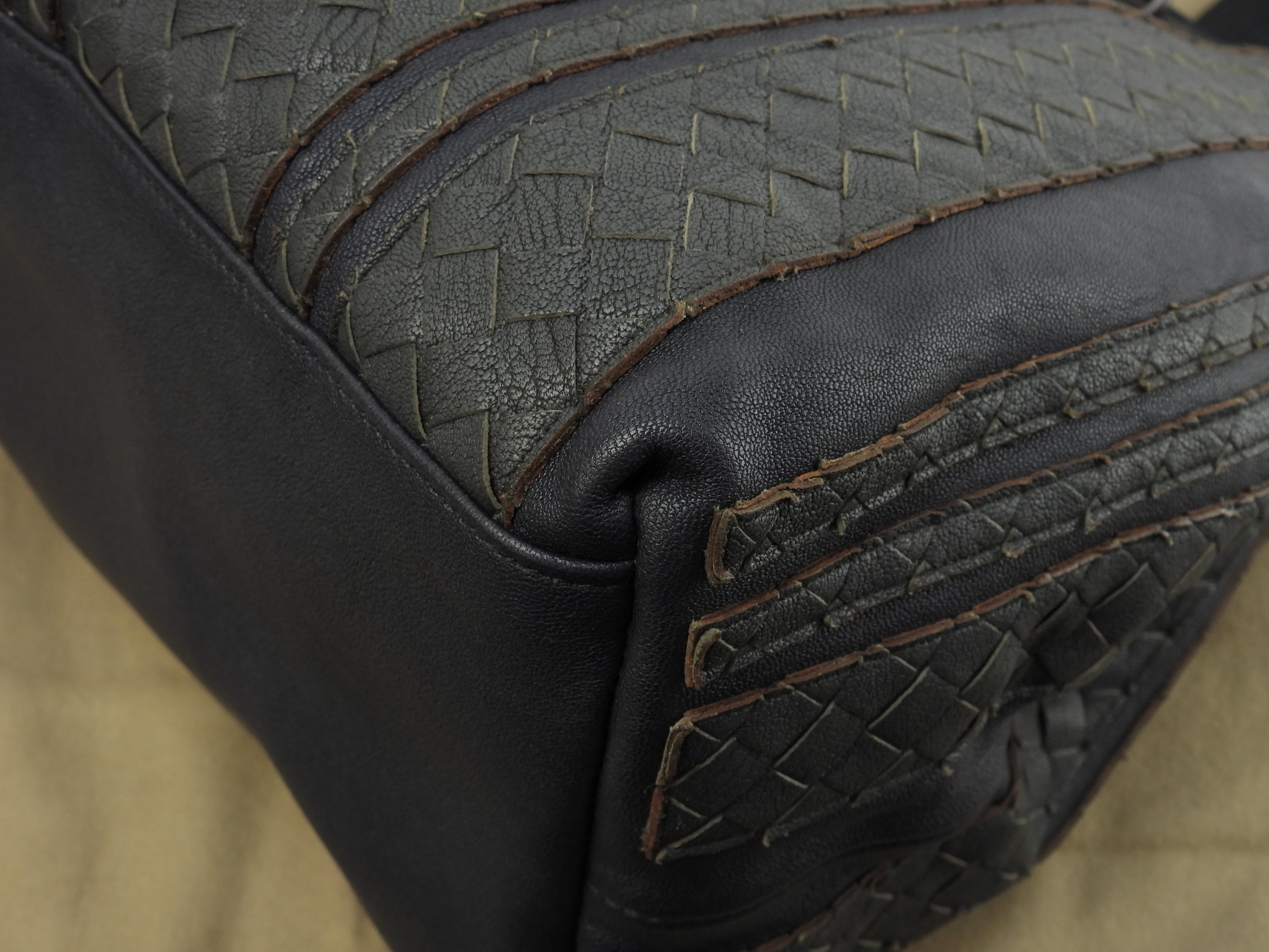 Bottega Veneta Borsa Tote Intrecciato Pelle Blu-Verde Borsa a mano da uomo Come nuova@B05092977D
