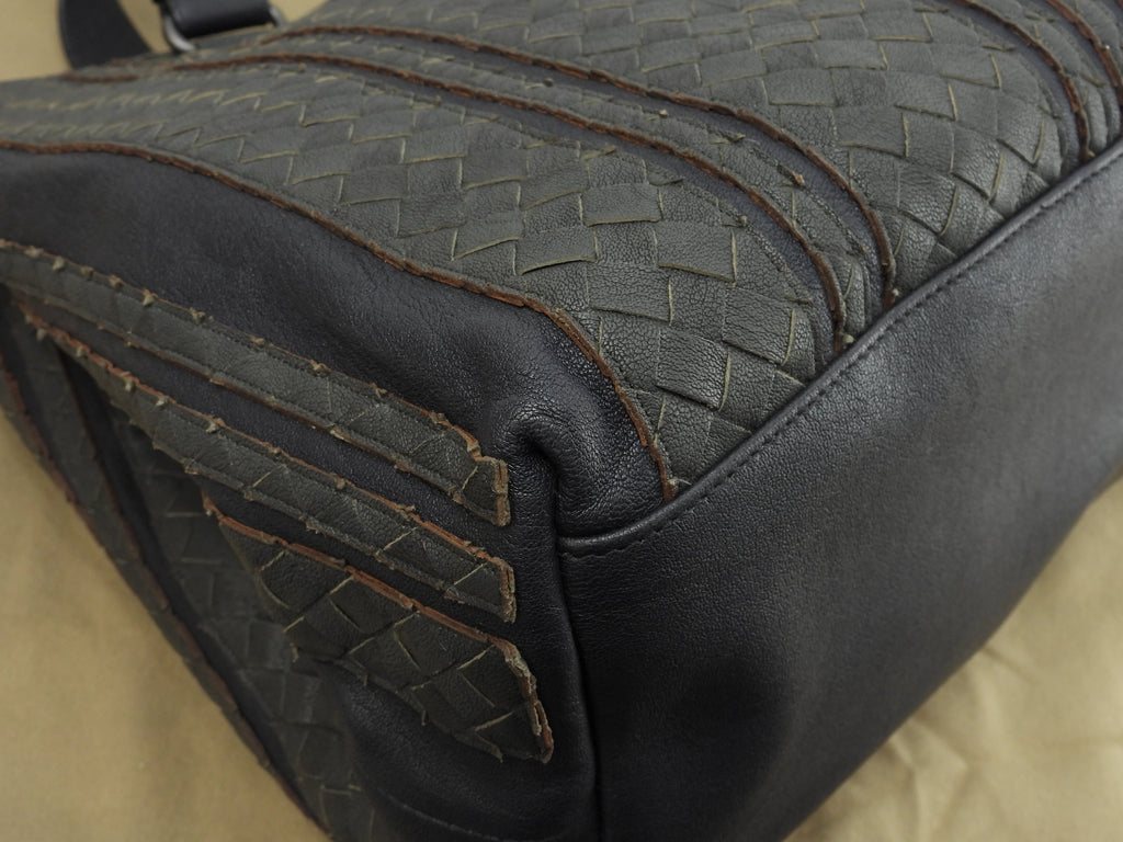 Bottega Veneta Borsa Tote Intrecciato Pelle Blu-Verde Borsa a mano da uomo Come nuova@B05092977D