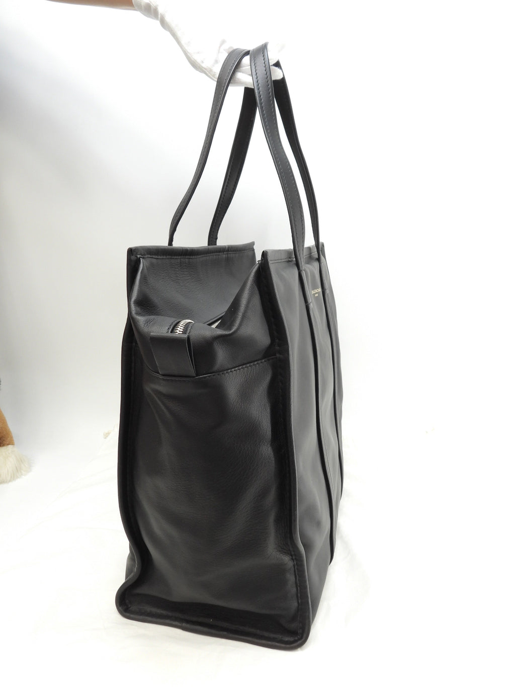 Borsa tote grande Balenciaga Bazar Shopper in pelle nera da uomo, usata, come nuova@ 1