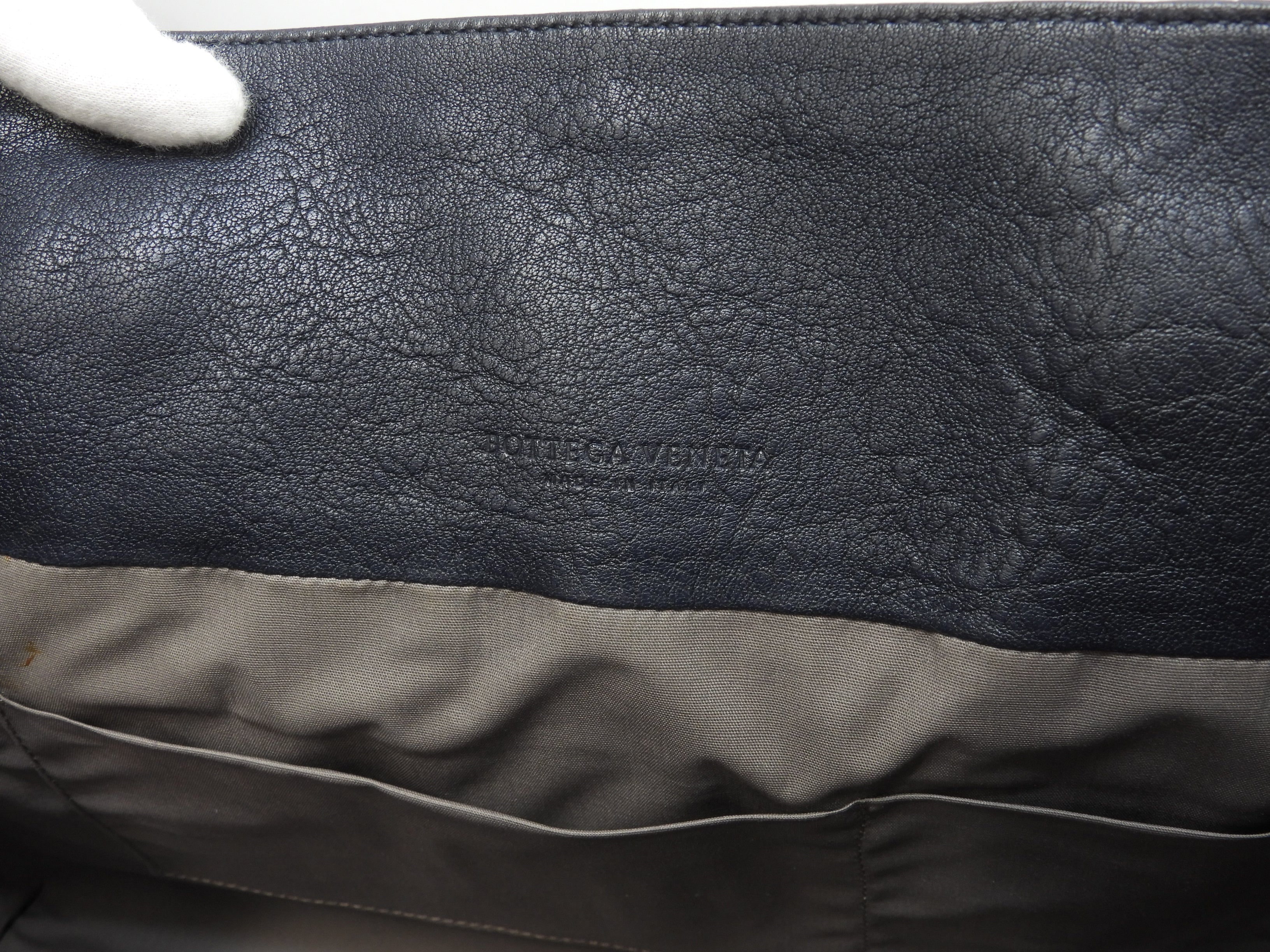 Bottega Veneta Borsa Tote Intrecciato Pelle Blu-Verde Borsa a mano da uomo Come nuova@B05092977D
