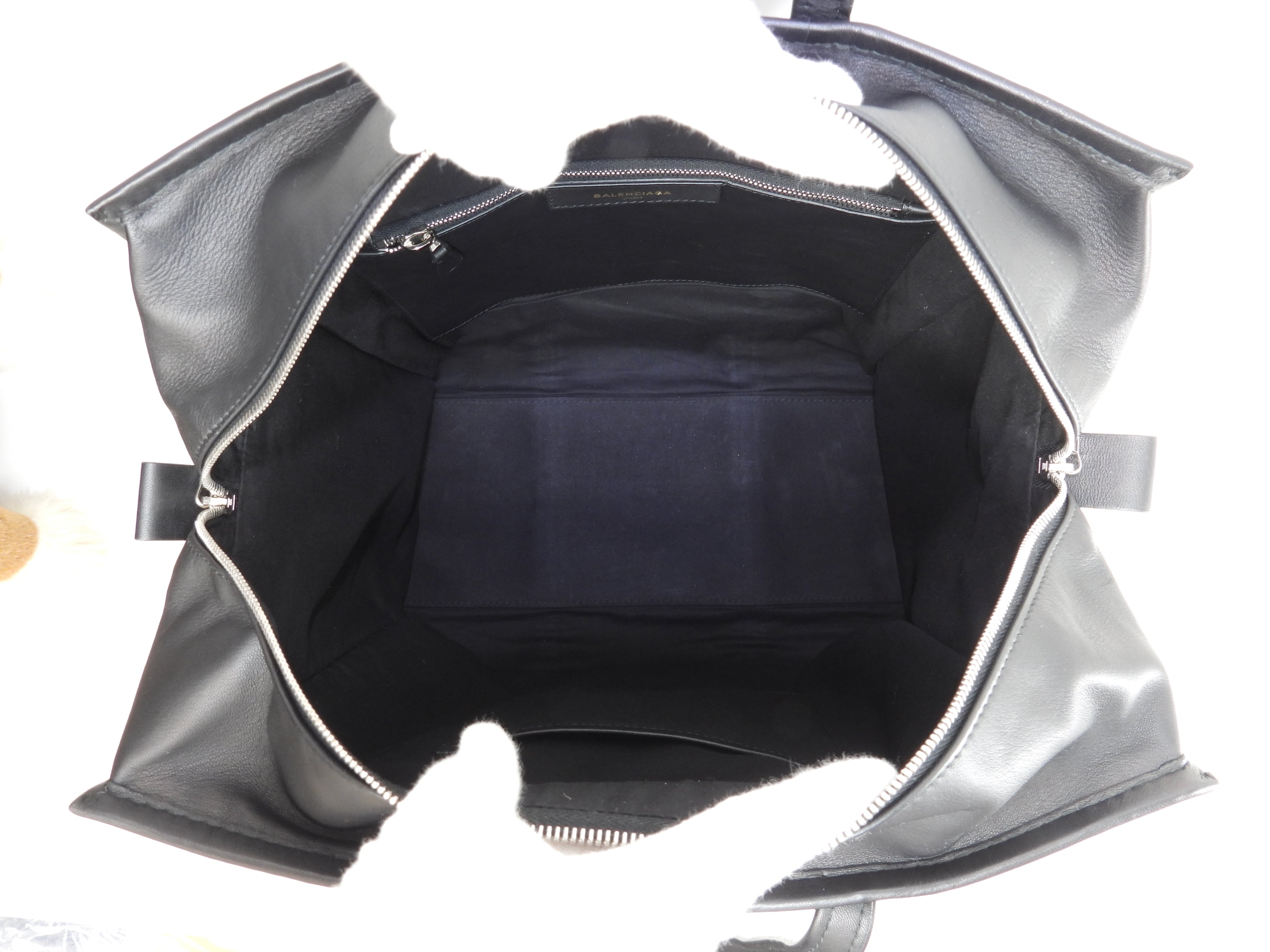 Borsa tote grande Balenciaga Bazar Shopper in pelle nera da uomo, usata, come nuova@ 1