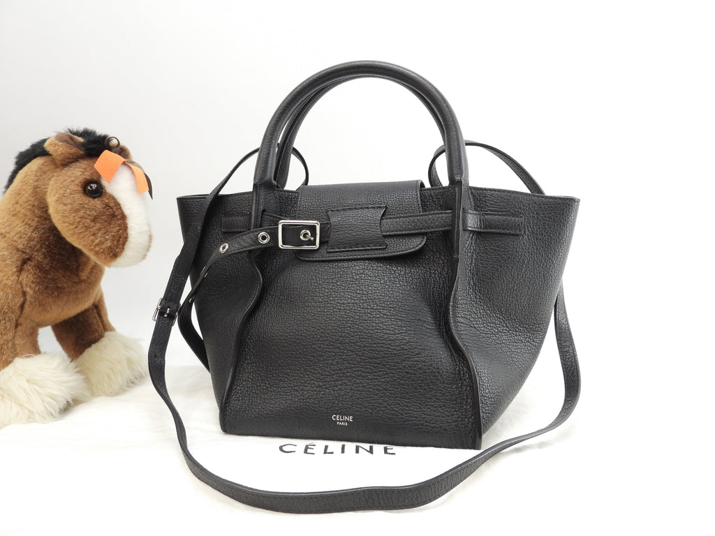 Celine Big Bag Mini Borsa a mano e a tracolla in pelle nera @U-GM-0149
