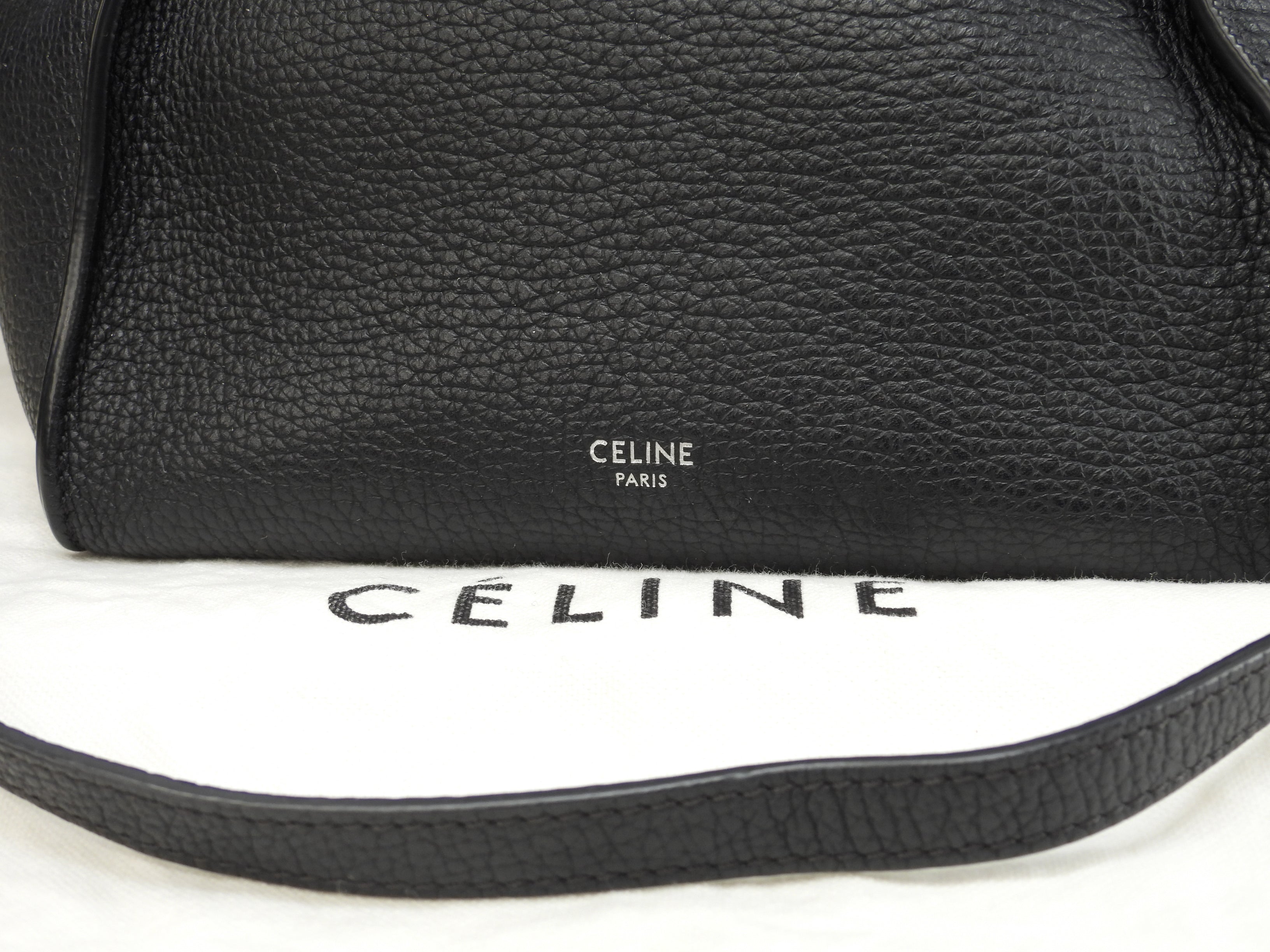 Celine Big Bag Mini Borsa a mano e a tracolla in pelle nera @U-GM-0149